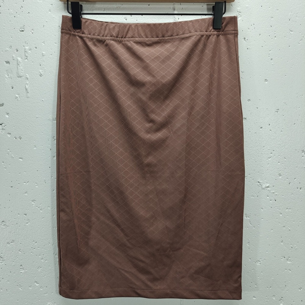 Brown Diamond Pencil Skirt Womens Small Mi x Bejj‎